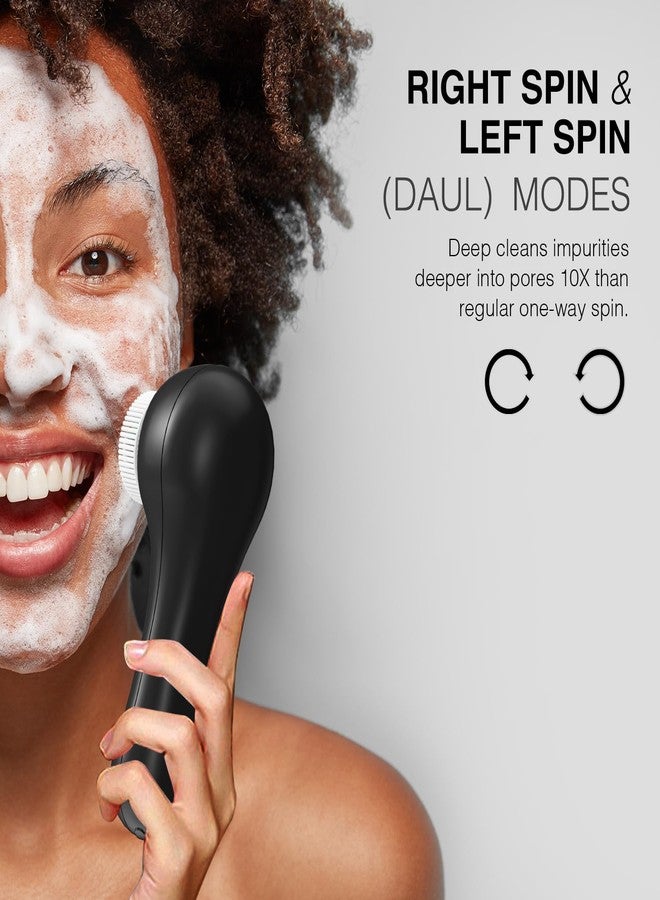 UMICKOO Face Scrubber Exfoliator, Rechargeable Facial Cleansing Brush with 2-Way Rotation & 3 Modes, 30-Day Runtime, 5 Brush Heads for SPA-Level Care, IPX7 Waterproof, Deep Cleaning for All Skin Types - Image 3
